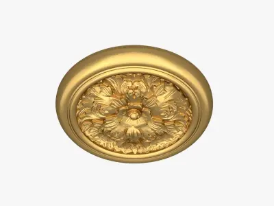 Classic round decor ornament 268 3D model