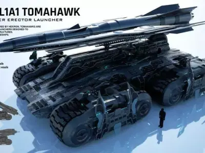 missile tank Low-poly 3D model