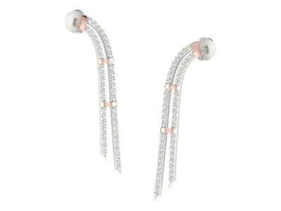 Women Drop Earrings 3dm STL OBJ FBX Renders Details 3D print model get