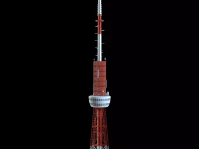 TV tower 3D model
