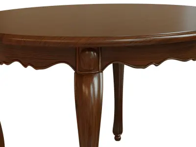 Classic wood table 1200 3D model