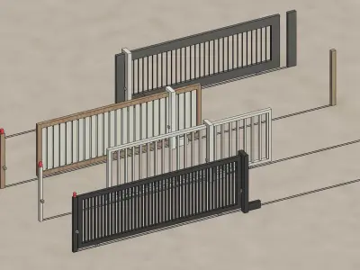 Automatic Sliding Gate 3D model
