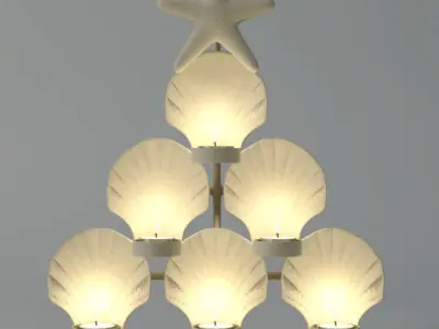 Seashell Tealight Candleholder 3D model