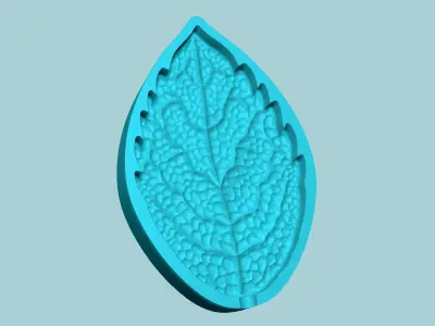 Mint Leaf Mold - Artificial Herb Molding Tool 3D print model
