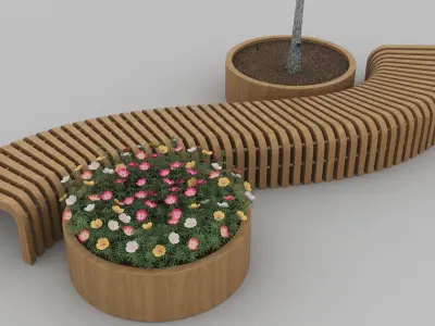 Seating parametric Free 3D model