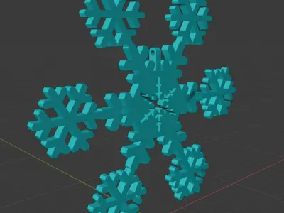 Snowflake Decor  Necklace  Pattern 3 3D print model