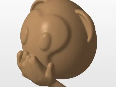 Iwazaru monkey 3D print model