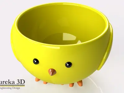 Chicken flowerpot 3D print model