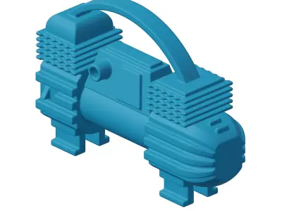 Plastic Auto Air Compressor Toy 3D model