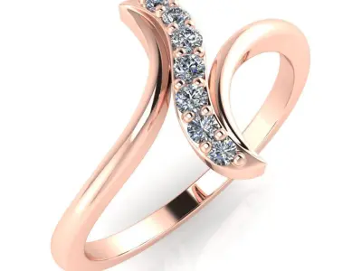 light weight gold diamond rings-C111116SKCH2026032-wt-0-5 3D print model