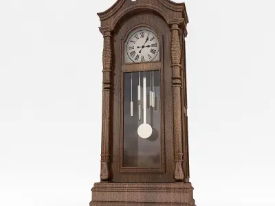 3D Retro Clock Model Low-poly 3D model