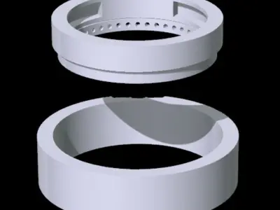 Wedding Ring Set 3D print model