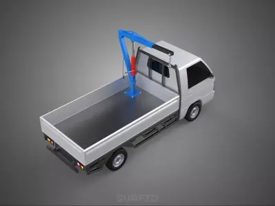 MANUAL HYDRAULIC JACK LIFTING HOIST JIB CRANE HOOK PICKUP TRUCK 3D model
