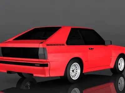 Audi Sport Quattro Low-poly 3D model