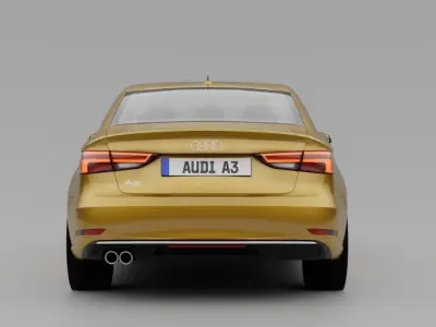 Audi A3 8V Sedan Low-poly 3D model