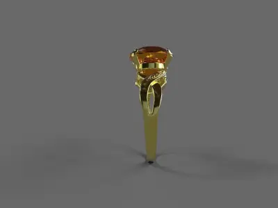 High-Quality 3D Ring Model Low-poly 3D model 23