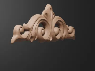 Flower decarative for wood carving 3D print model