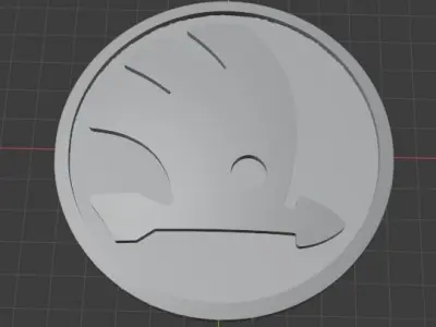 Skoda signon the front hood and on the back 3D print model