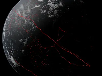 Volcanic Planet 06 - 4k Free 3D model