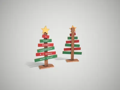 Christmas Tree Decoration Low-poly 3D model purchase