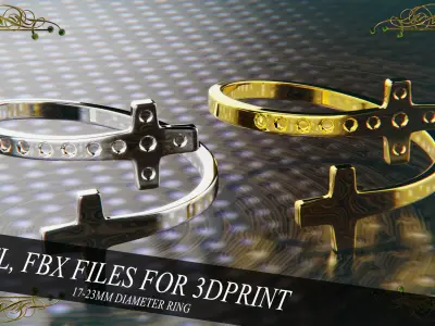 Cross Ring for 3d Printing Free 3D print model