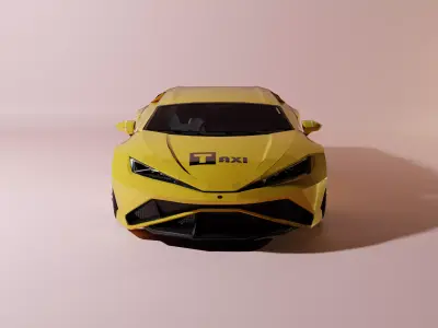Supercar Concept Model Low-poly 3D model