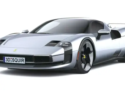 Ferrari SC40 2025 LowPoly Low-poly 3D model