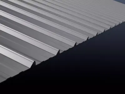 Metal sheet roofing 25O16 3D model
