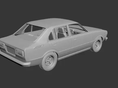 Toyota Corolla 1975 4 Door 3D print model
