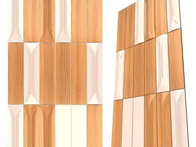 Parametric Decorative Wall 02 Low-poly 3D model