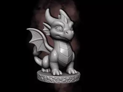 Stylized Baby Dragon 3D print model