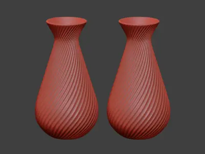 Gemme Rigadin vases Low-poly 3D model