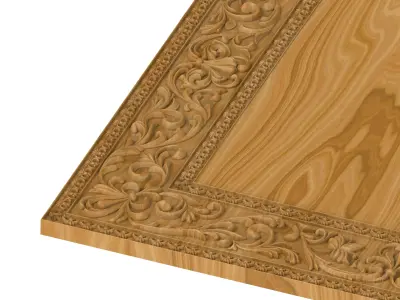 Carved picture frame STL 3D model 9