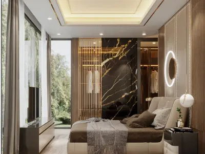 Luxury bed room 3D model
