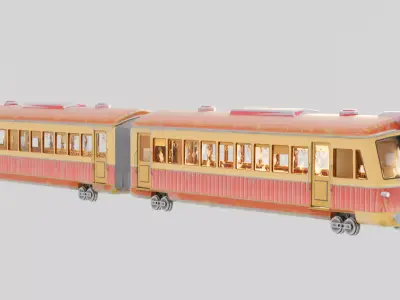 Spirited Away Train Low-poly 3D model