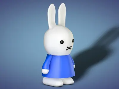 Miffy - Bunny Rabbit Low-poly 3D model