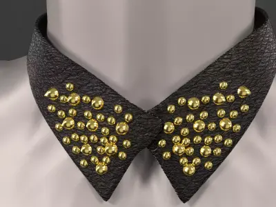 Collar accessory w spikes 3D model