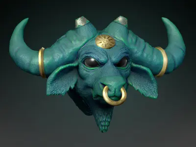 IndraBala-Kaffern Buffalo 3D print model