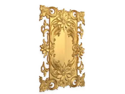 classical door decor 12 3D model