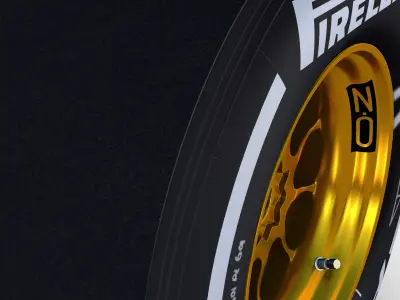 E23 Medium Rear tyre Low-poly 3D model