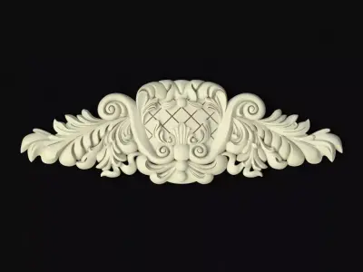 Central decor ornament for furniture 3D model 704