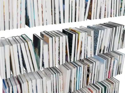 Books 150 pieces 1-2-2 Low-poly 3D model
