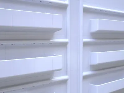 green wall tile set Free 3D model