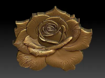 2 Rose CNC Relief Model 3D print model