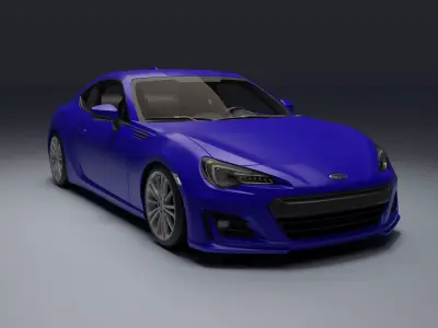 Subaru BRZ Low-poly 3D model
