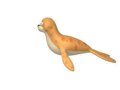 Seal cartoon 3D model