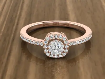 Diamond Jewelry Ring 3D print model 25