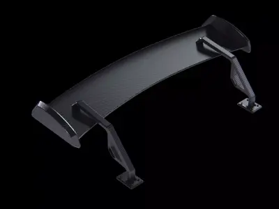 Spoiler carbon tuning auto part industrial 3D model