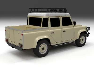Land Rover Defender 110 Double Cab Pick Up 3D model