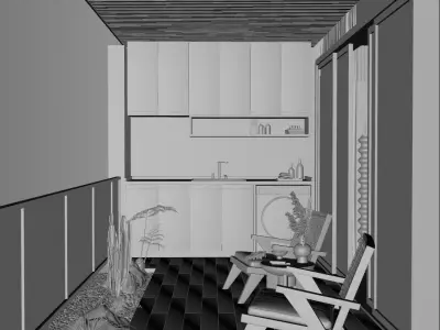 Interior Scene for Cinema 4D and Redshift Render 3D model